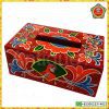 Tissue Boxes – Handpainted Wooden Red