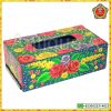 Tissue Boxes – Handpainted Wooden Green