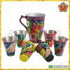 Jug & Glass Set  – Metal Handpainted