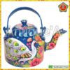 Kettle – Handpainted Metal – Design 02 (Peacock)