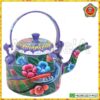 Kettle – Handpainted Metal – Design 04 (Peacock)