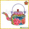 Kettle – Handpainted Metal Design 02 (Floral)