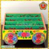 Handpainted Cutlery Tray on Wheels