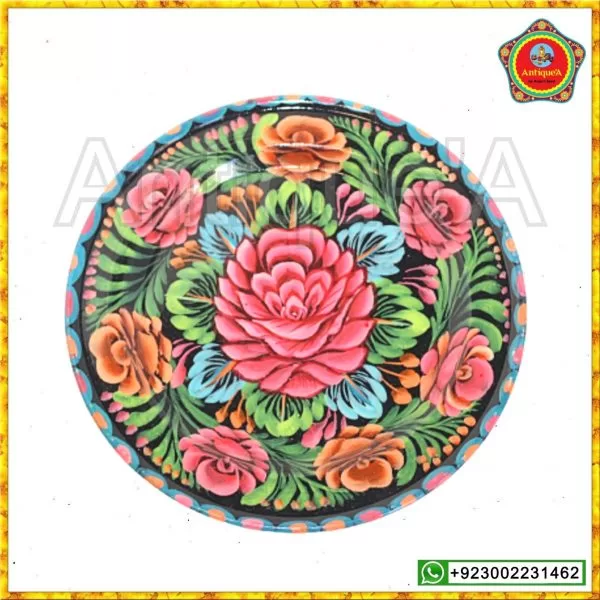 Serving Platter– Handpainted Metal (Round) Design B